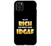 Carcasa para iPhone 11 Pro MAX Rich Costume Idgaf Meme Personalized Wealthy Person Success