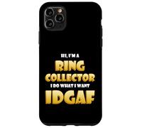 Carcasa para iPhone 11 Pro MAX Ring Collector Idgaf Vintage Rare Jewelry Gold Wedding Rings