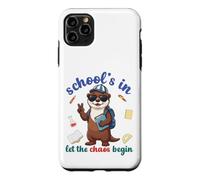 Carcasa para iPhone 11 Pro MAX River Otter Regreso a la Escuela Vibra Escuelas En Que Comience el Caos