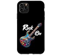 Carcasa para iPhone 11 Pro MAX Rock On Guitar Band Funny Rock Guitarrista Niñas Niños Niños