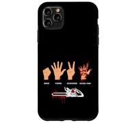 Carcasa para iPhone 11 Pro MAX Rock Paper Scissors Motosierra Leñador Silvicultura Humor