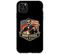 Carcasa para iPhone 11 Pro MAX Rockin In The USA President Guitar Día de la Independencia Americana