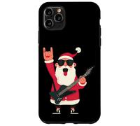 Carcasa para iPhone 11 Pro MAX Rockstar Santa Negro Guitarra Eléctrica Gafas De Sol Cool Pose