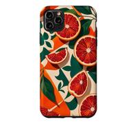 Carcasa para iPhone 11 Pro MAX Rodajas de Naranja sanguina con Hojas botánicas