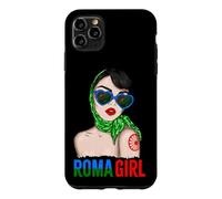 Carcasa para iPhone 11 Pro MAX Roma Traveller Girl - Romani Flag Proud Womens