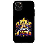 Carcasa para iPhone 11 Pro MAX Rosario Cruz Cristiana Rezando Manos Siempre Di Una Oración