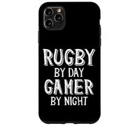 Carcasa para iPhone 11 Pro MAX Rugby Player by Day Gamer by Night Gaming Rugby Video Games