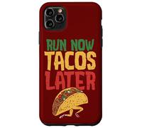 Carcasa para iPhone 11 Pro MAX Run Now Tacos Later Cita Divertida Post Entrenamiento Comida Correr
