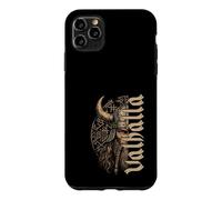 Carcasa para iPhone 11 Pro MAX Runas nórdicas Vegvisir con Barba Trenzada de Guerrero Vikingo