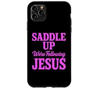 Carcasa para iPhone 11 Pro MAX Saddle Up Estaban siguiendo a Jesús Fe Escritura Cristiana Dios