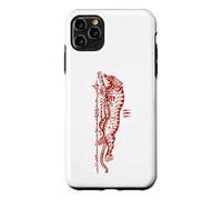 Carcasa para iPhone 11 Pro MAX Sak Yant Suea Krajone Tigre Saltando Tatuaje Tailandia