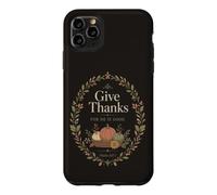 Carcasa para iPhone 11 Pro MAX Salmo de Acción de Gracias de otoño 107:1 Cita de Cosecha de gratitud