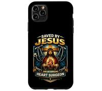 Carcasa para iPhone 11 Pro MAX Salvado por Jesús y un Asombroso Cirujano cardíaco sobreviviente Cristo