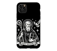 Carcasa para iPhone 11 Pro MAX San Benito Ora et Labora Santos católicos Tradicionales