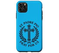 Carcasa para iPhone 11 Pro MAX San Padre Pío Reza por Nosotros Católica Santa Cruz Devoción