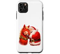 Carcasa para iPhone 11 Pro MAX Santa compartiendo Secretos con Caballo