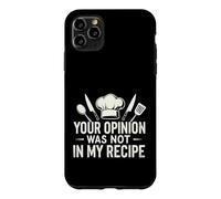 Carcasa para iPhone 11 Pro MAX Sarcástico Tu Opinión No Fue Mi Receta Diciendo
