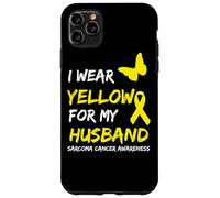 Carcasa para iPhone 11 Pro MAX Sarcoma Cancer Ribbon I Wear Yellow for my Husband