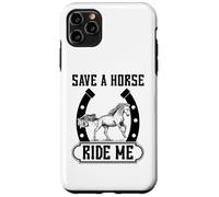 Carcasa para iPhone 11 Pro MAX Save A Horse Ride Me Divertido Paseo a Caballo Entre Vaquero y Vaquera