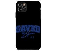Carcasa para iPhone 11 Pro MAX Saved by Grace Efesios 2:8 Cita Cristiana inspiradora