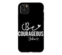 Carcasa para iPhone 11 Pro MAX Sé Valiente Josué 1:9 Frase Motivacional Espiritual