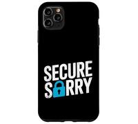 Carcasa para iPhone 11 Pro MAX Secure Sorry Candado Violación de Datos Seguridad Cibernética Humor