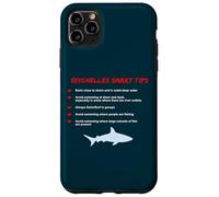 Carcasa para iPhone 11 Pro MAX Seychelles Tiburones Advertencia Snorkel Natación Buceo Mar