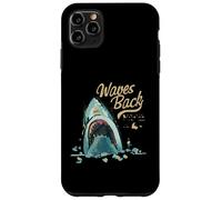 Carcasa para iPhone 11 Pro MAX Shark Waves Back Ocean Surfing Playa Verano Divertido