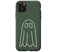 Carcasa para iPhone 11 Pro MAX Simple Modern Two Ghosts Outline - Verde Salvia