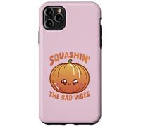 Carcasa para iPhone 11 Pro MAX Smashin' The Bad Vibes Pumpkin Kawaii Lindo Divertido
