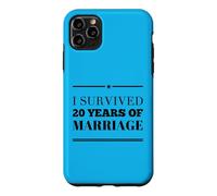 Carcasa para iPhone 11 Pro MAX Sobreviví 20 años de Matrimonio 20 Aniversario de Bodas