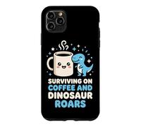 Carcasa para iPhone 11 Pro MAX Sobreviviendo en café y Dinosaurio ruge Entusiasta de los Dinosaurios