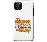 Carcasa para iPhone 11 Pro MAX Softball Mama Era Retro Groovy Baseball Mom Vibes Love Cute