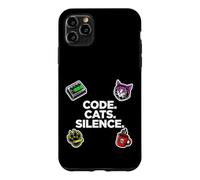 Carcasa para iPhone 11 Pro MAX Software Engineer Introvert Code Cats Silence