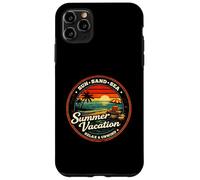 Carcasa para iPhone 11 Pro MAX Sol Arena Mar Verano Vacaciones Relajarse Relajarse Retro