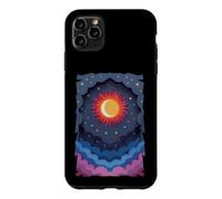 Carcasa para iPhone 11 Pro MAX Sol Luna Estrellas Noche Nubes Suave Celestial Cosmos Cielo