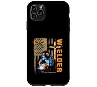 Carcasa para iPhone 11 Pro MAX Soldador Bandera Americana Soldadura Fe Cruz Cristiana Religiosa