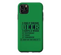 Carcasa para iPhone 11 Pro MAX Solo Bebo Cerveza 3 días a la Semana Lista de verificación