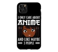 Carcasa para iPhone 11 Pro MAX Solo me Importa el Anime y me Gusta Maybe 3 People Black Anime