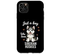 Carcasa para iPhone 11 Pro MAX Solo un Chico Que ama a los Huskies siberianos