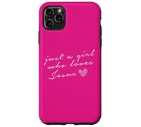 Carcasa para iPhone 11 Pro MAX Solo una Chica Que ama a Jesús, Lindo día de San Valentín, Cristiano