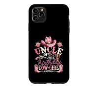 Carcasa para iPhone 11 Pro MAX Sombrero para Botas Uncle of The Birthday, Estilo Vaquero, Estilo Vaquero, Color Rosa