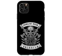 Carcasa para iPhone 11 Pro MAX Sons of Odin- Valhalla Vikings Skull Black and White -