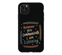 Carcasa para iPhone 11 Pro MAX Soporte de Escucha de cotización de Conciencia de ASL inclusiva