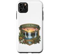 Carcasa para iPhone 11 Pro MAX Souvenir del Sendero de Las Diez Cataratas del Parque Estatal Silver Falls de Oregón