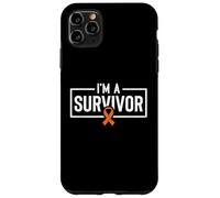 Carcasa para iPhone 11 Pro MAX Soy un sobreviviente del cáncer de riñón Awarenes Cinta Naranja