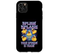 Carcasa para iPhone 11 Pro MAX Splish Splash Your Opinion Is Trash Rubber Duck