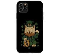 Carcasa para iPhone 11 Pro MAX St Patrick's Day Cat Statue Lucky Clover Charm Adult Kids
