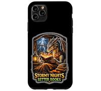 Carcasa para iPhone 11 Pro MAX Stormy Night Cozy Dragon Reading Fantasía Criatura