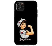 Carcasa para iPhone 11 Pro MAX Strong South Korean Girl Woman Girlfriend South Korea Flag